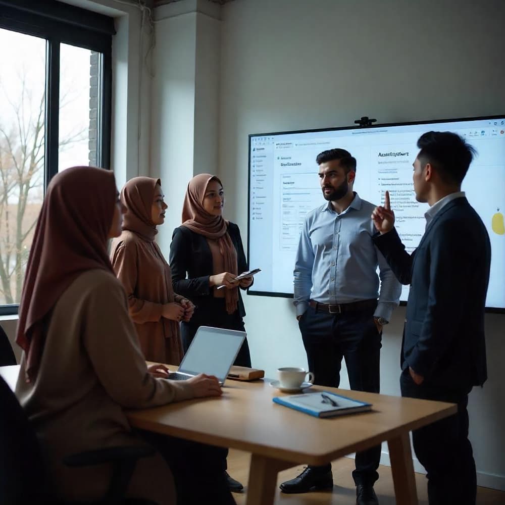 Professional team collaboration